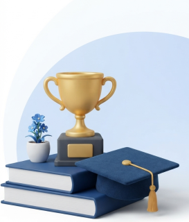 Book with trofee